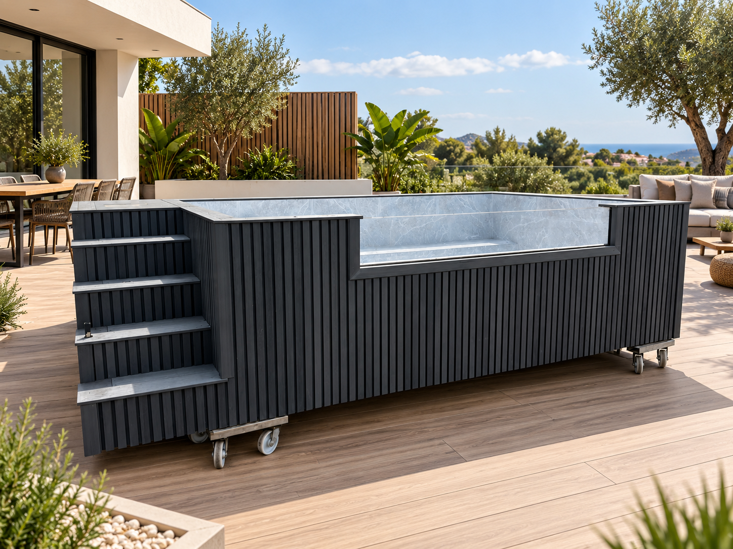 Piscina Elevada de patio 3,98 x 2,28 x 1,00m (59PPCO TA)